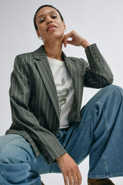 Elly Pria Blazer | Olive Night | Blazer fra Mos Mosh