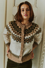 Novala Cardigan 206811 | Moonbeam Mel W Kombu Green Mel | Cardigan fra Freequent