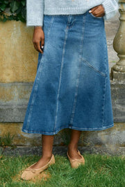 Janet Shane Skirt   | Blue | Nederdel fra Mos Mosh