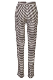 Liberté, Natalia Straight Pants - D. Brown Creme Small Stripe