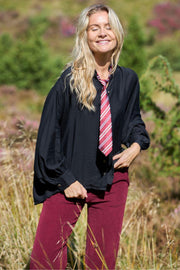 Cora Corduroy Box Pant | Wine | Bukser fra Black Colour