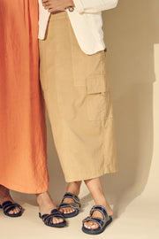 Breden Cargo Skirt | Tan | Nederdel fra Mos mosh