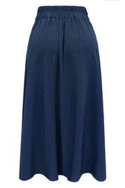 Frede Long Skirt | Navy | Nederdel fra Liberté