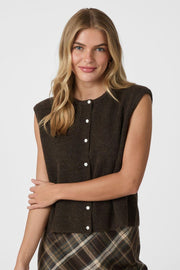 Everest Knit Vest | Brown | Strik fra Neo Noir