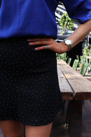 Henne Short Skirt | Black Diamond | Nederdel fra Liberté