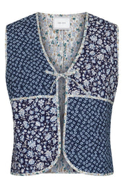 Karine Quilt Combination Vest | Blue | Vest fra Neo Noir