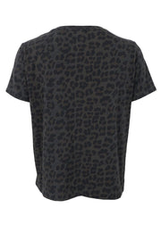 Zelda S/S Leo T-Shirt | Grey Leopard | T-Shirt fra Black Colour