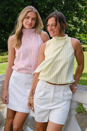 Veda Stripe Top | Rose | Bluse fra Neo Noir