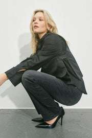 Marlena Shimmer Jeans Regular | Black | Jeans fra Mos Mosh