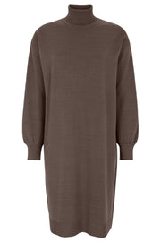 SRLea Rollneck Dress Knit | Morel Melange | Kjole fra Soft Rebels