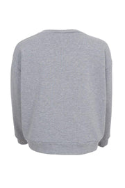 Sita Heart Sweatshirt | Grey | Bluse fra Black Colour