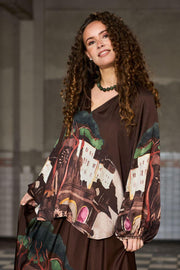 Toscana Blouse | Coffee | Bluse fra Black Colour