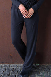 Alma Wide Pants | Black Black Simili | Bukser fra Liberté