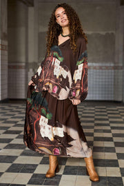 Toscana Skirt | Coffee | Nederdel fra Black Colour