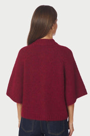 Benuta Fluffy Knit Cardigan | Dark Red | Strik fra Neo Noir