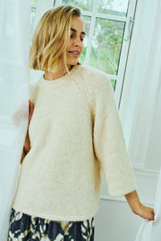 Grslulu Pullover 205507 | Moonbeam Melange | Strik fra Freequent