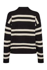 Flow Pullover 206651 | Black W. Moonbeam Melange | Strik fra Freequent