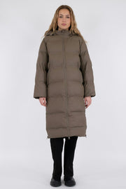 Viviana C Puffer Jacket | Dark Taupe | Jakke fra Neo Noir