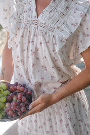 Jayla Small Blossom Top | Creme | Bluse fra Neo Noir