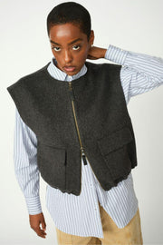 Elinda Slim Stripe Shirt | Brunnera Blue | Skjorte fra Mos Mosh