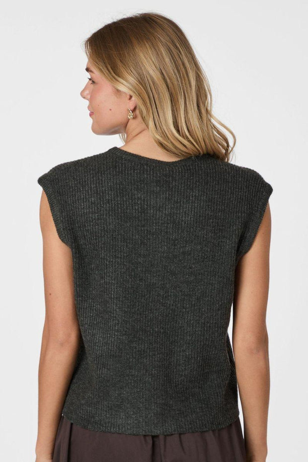 Everest Knit Vest | Antracit | Strik fra Neo Noir