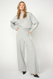 Renzi Stripe Sweatpants | Grey Melange | Bukser fra Mos Mosh