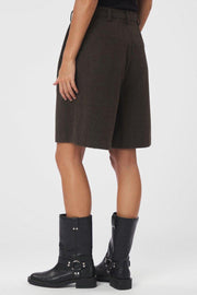 Nika Mini Check Shorts | Brown Melange | Shorts fra Neo Noir