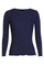 Natalia Ls Round Neck Blouse | Midnigtth Navy | Bluse fra Liberté
