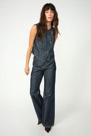 Marlena Nippon Jeans Long | Dark Blue | Jeans fra Mos Mosh