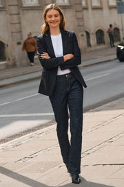 Cecilia Cover Long Jeans | Dark Blue | Jeans fra Mos Mosh