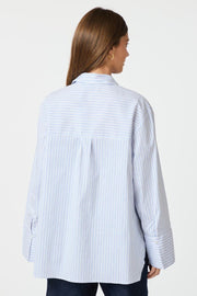 Dita Mini Stripe Shirt | Light Blue | Skjorte fra Neo Noir