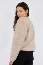 Limo Fluffy Knit Cardigan | Sand | Cardigan fra Neo Noir