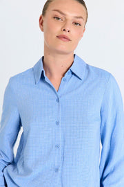 Shine Shirt 206829 | Wedgewood Melange | Shirt fra Freequent