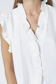Sueda Frill Top | White | T-Shirt fra Co'couture