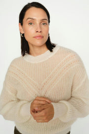 Sigva Mohair Knit | Ecru | Strik fra Mos Mosh