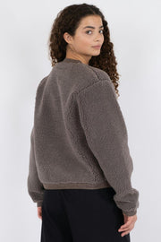 Limo Fluffy Knit Cardigan | Iron | Cardigan fra Neo Noir