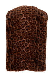 Shanti Vest | Brown Leo | Vest fra Black Colour