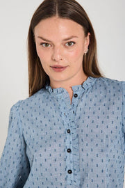 Dina Blouse 206719 | Vintage Indigo Melange | Bluse fra Freequent