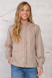 Soffi Blouse 2708 | Dark Sand | Bluse fra Prepair