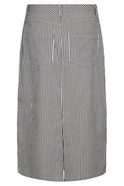 Mella Skirt | Medieval Blue w. Off-white | Nederdel fra Freequent