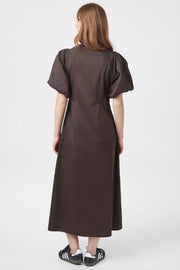 Illana Poplin Dress | Chocolate Brown | Kjole fra Neo Noir