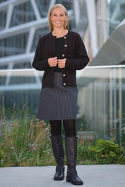 Uma Knit Cardigan | Black | Cardigan fra Prepair