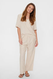 Lava Blouse | Simply Taupe W. Off-White | Bluse fra Freequent
