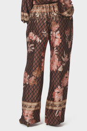 Lunet Botanical Border Pants | Black | Bukser fra Neo Noir