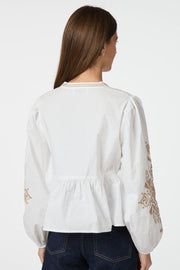 Ginia Emb Blouse 164393 | Off White | Bluse fra Neo Noir