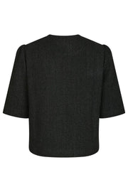 Xanthe Herringbone Blazer | Dark Grey | Blazers fra Neo Noir