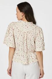 Evienne Floral Blush Top | Bluse fra Neo Noir