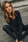 Thora V-Neck Knit | Black | Strik fra Mos Mosh