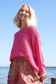 Zelma Knitted Jumper | Pink | Strik fra Black Colour