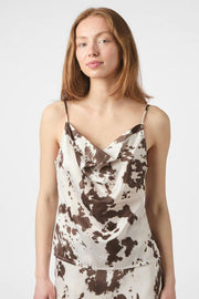 Lindy Cow Print Top | Brown | Bluse fra Neo Noir